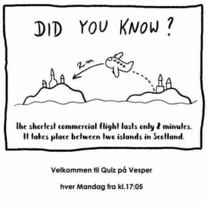 Quiz på Vesper hver Mandag 17:05